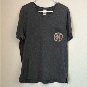 Pink Victorias Secret Sequin Back Campus Tee